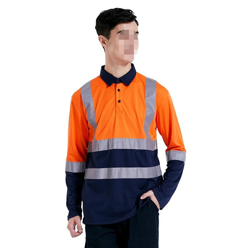 HiVis Construction Polo Reflektierendes Sicherheitshemd Gut sichtbare Arbeitskleidungsoberteile für Männer | SG2119X