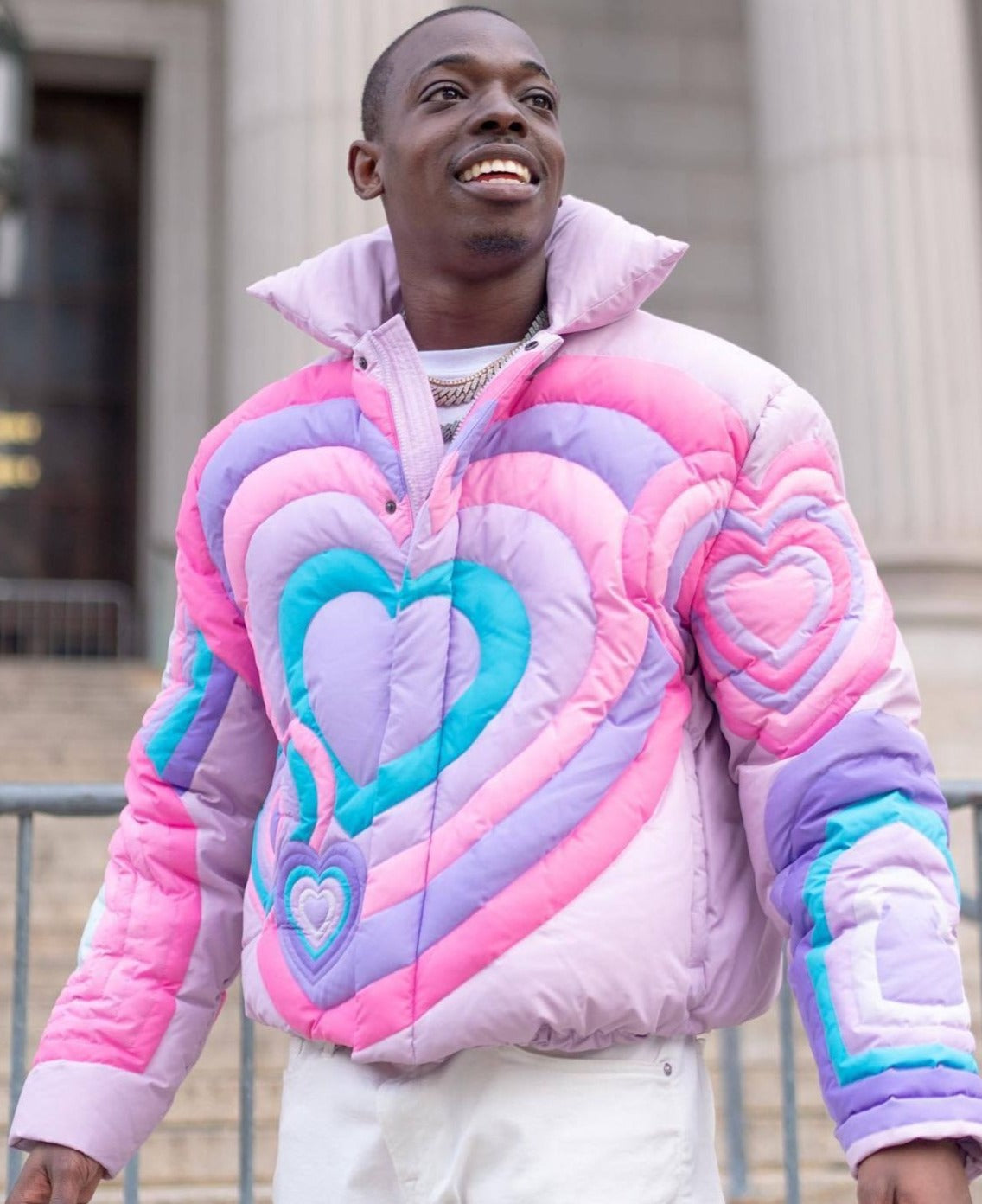 Herrenmode Rainbow Love Reißverschluss Parka Jacken Winter warme Mäntel | G0622