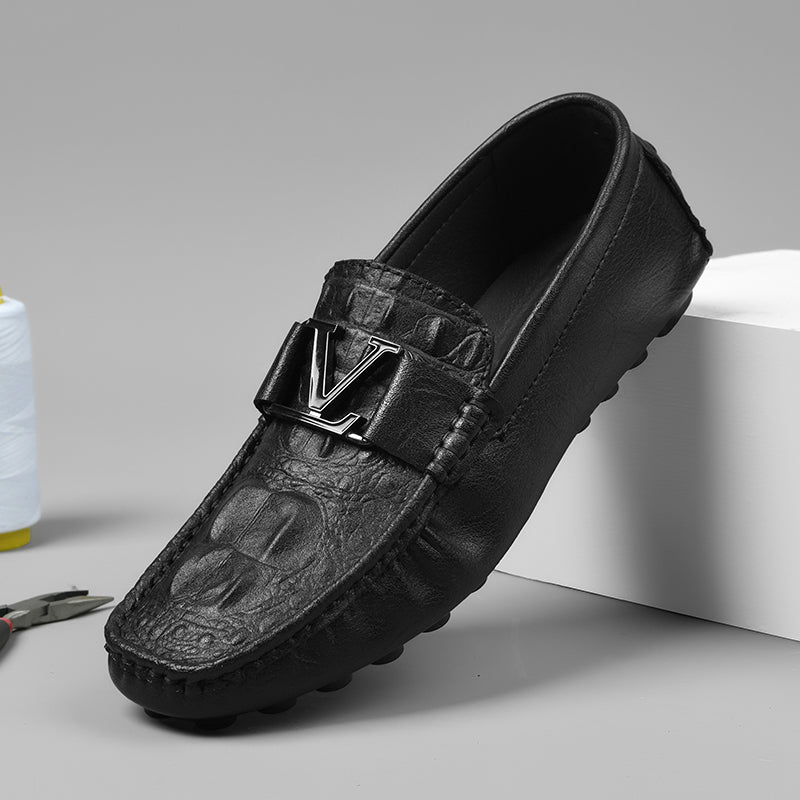 Hochwertige Echtlederschuhe Lässige Slipper Lederschuhe | H9901