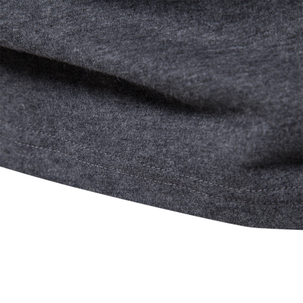 Herren Langarmshirt aus Baumwolle mit einfarbigem Buchstabendruck, lässiges T-Shirt | TS2014