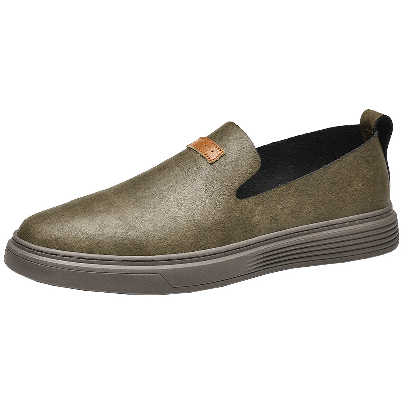 Herrenmode Leder-Fahrerschuhe Freizeitschuhe aus Leder Slipper | 23004