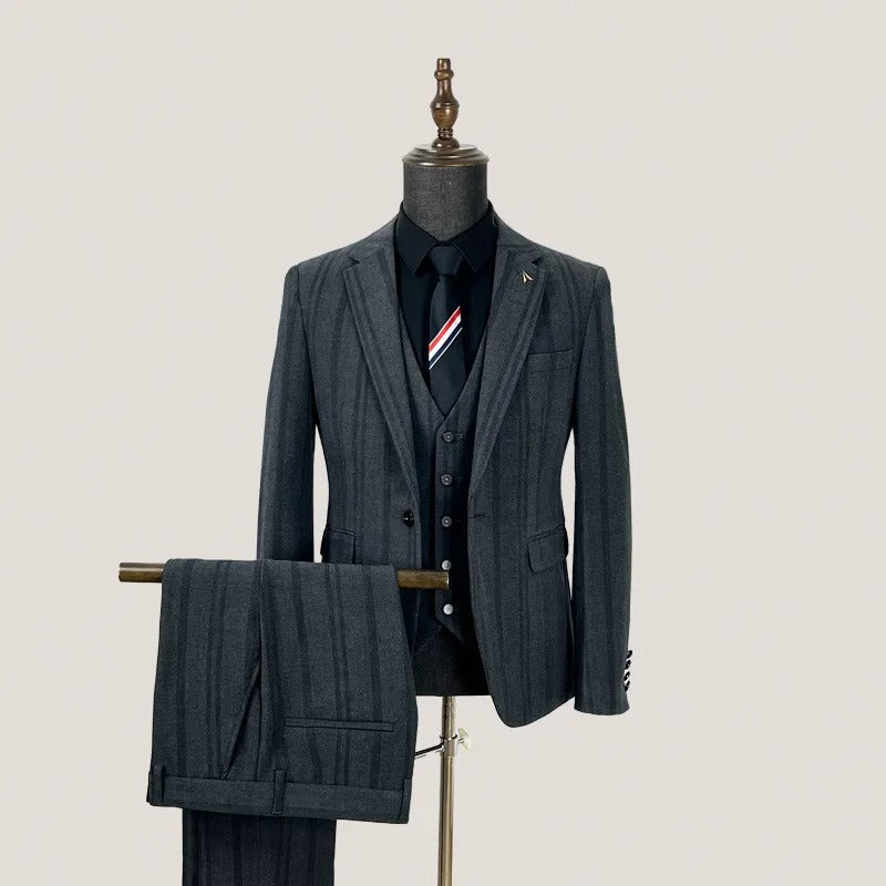 Dreiteiliger Herrenanzug aus hochwertigem Leinen – Formeller Blazer für Hochzeiten und Business | 978
