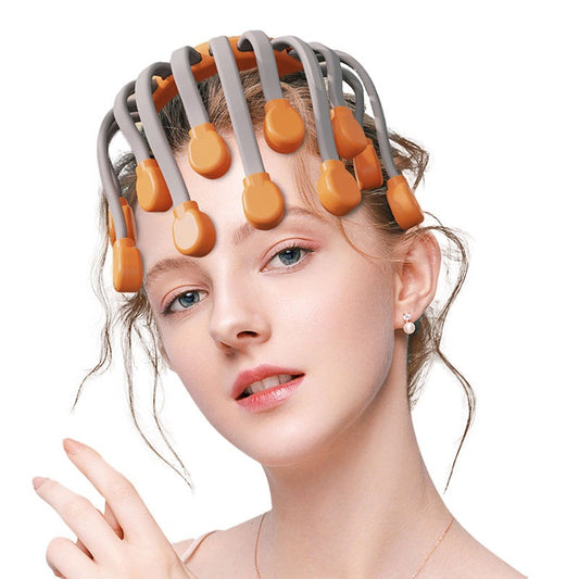 Intelligente Vibrations-Ganzkörper-Entspannungs-Kopfhautmassagemaschine lindert Müdigkeit Elektrisches Oktopus-Kopfhautmassagegerät | MZ-HM156
