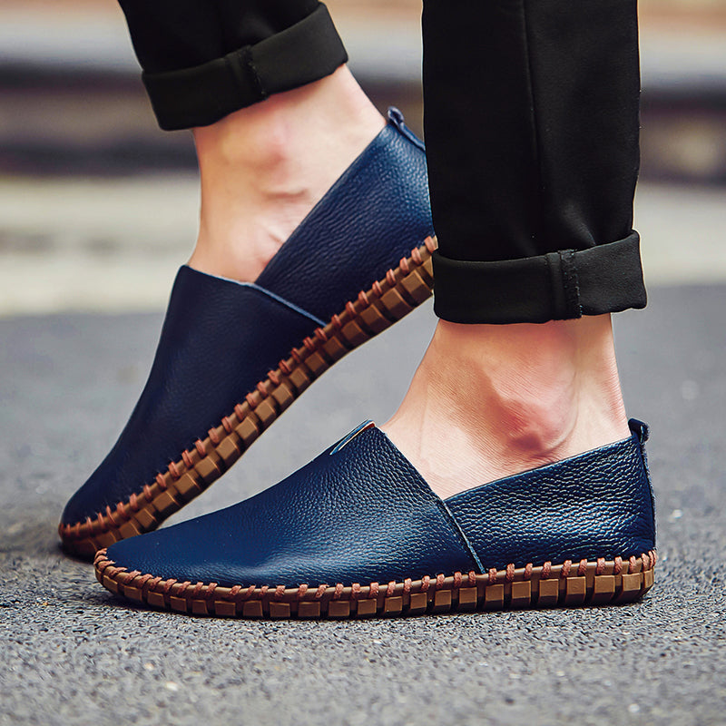 Handgefertigte Gommino Penny Loafer für Herren – Leichte Leder-Fahrerschuhe | Lässige Slip-On-Flats | 955