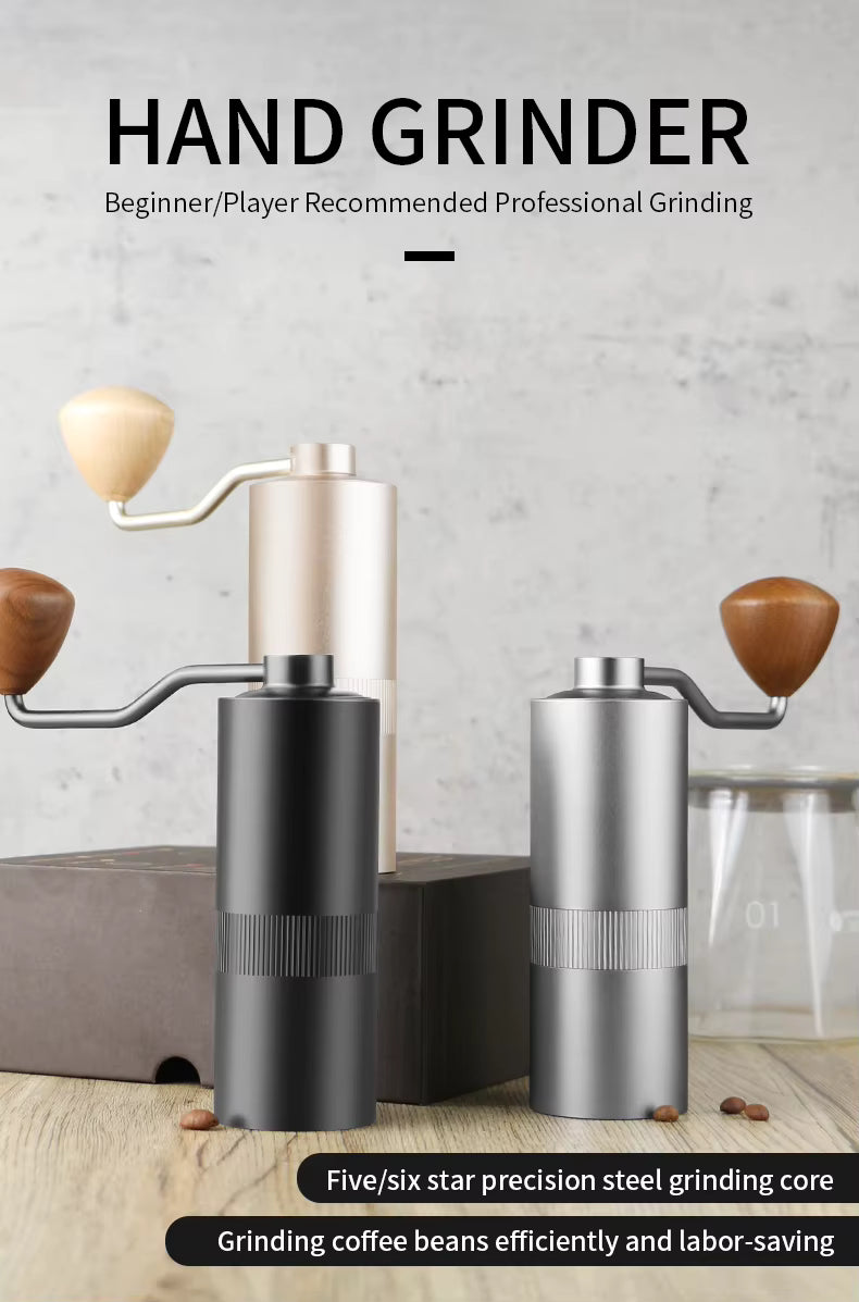 Premium-Kaffeemühle – 15 g tragbares Handkurbel-Kaffeemühlen-Geschenkset | 15G-NB2024