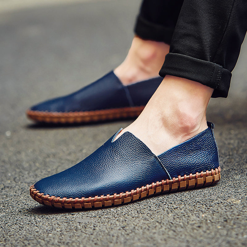 Handgefertigte Gommino Penny Loafer für Herren – Leichte Leder-Fahrerschuhe | Lässige Slip-On-Flats | 955