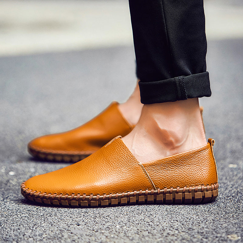Handgefertigte Gommino Penny Loafer für Herren – Leichte Leder-Fahrerschuhe | Lässige Slip-On-Flats | 955