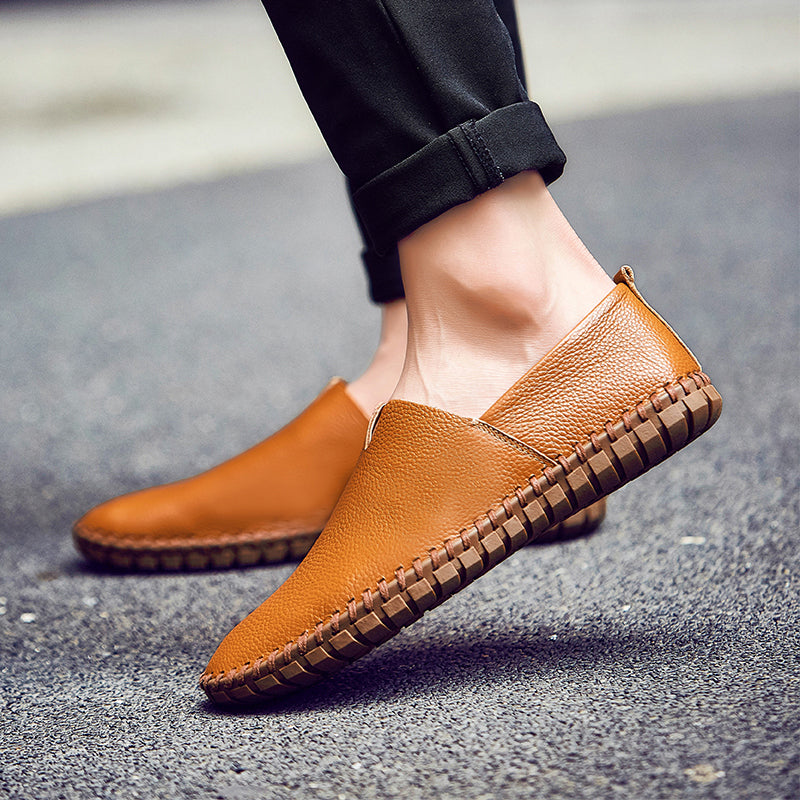 Handgefertigte Gommino Penny Loafer für Herren – Leichte Leder-Fahrerschuhe | Lässige Slip-On-Flats | 955