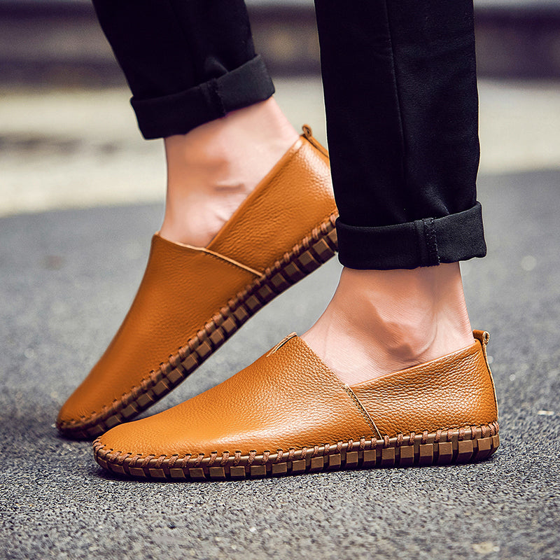 Handgefertigte Gommino Penny Loafer für Herren – Leichte Leder-Fahrerschuhe | Lässige Slip-On-Flats | 955
