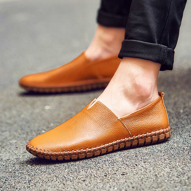 Handgefertigte Gommino Penny Loafer für Herren – Leichte Leder-Fahrerschuhe | Lässige Slip-On-Flats | 955