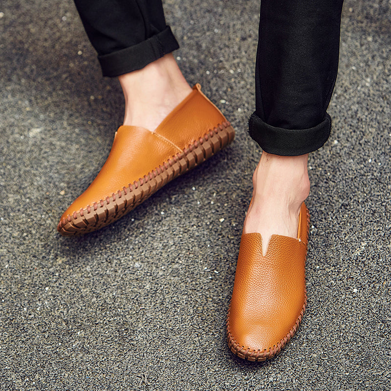 Handgefertigte Gommino Penny Loafer für Herren – Leichte Leder-Fahrerschuhe | Lässige Slip-On-Flats | 955