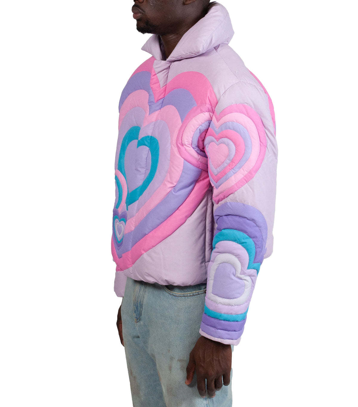 Herrenmode Rainbow Love Reißverschluss Parka Jacken Winter warme Mäntel | G0622