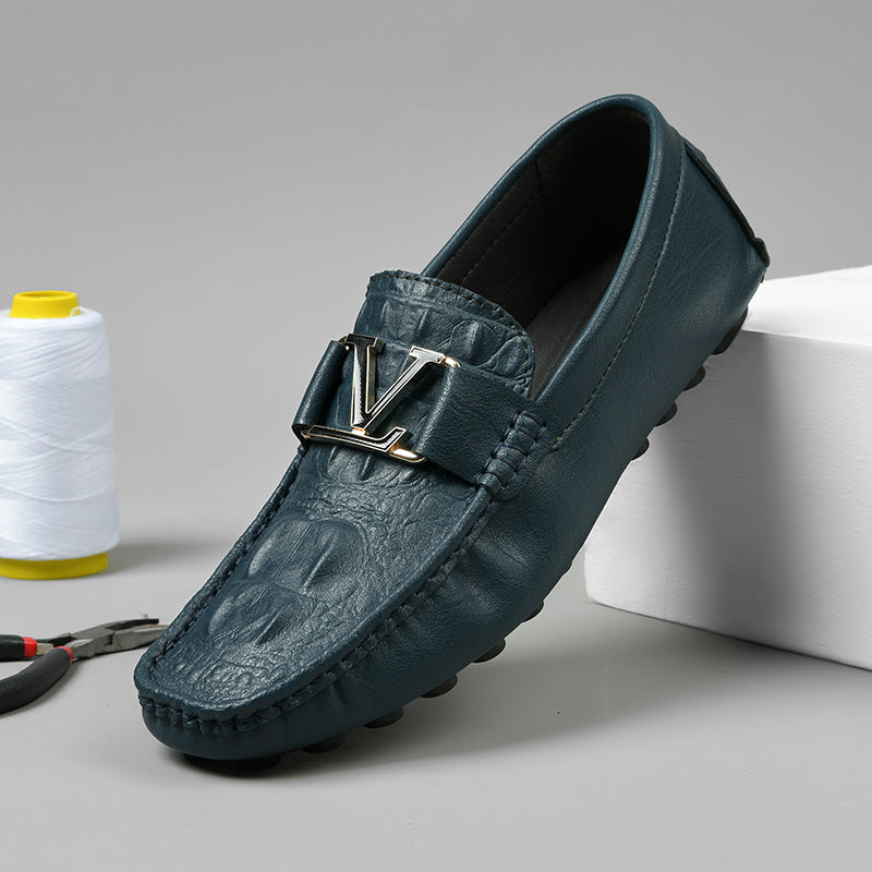 Hochwertige Echtlederschuhe Lässige Slipper Lederschuhe | H9901