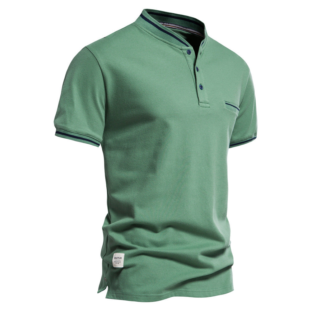 Herren Sommer Slim Casual Fit Einreihiges Kurzarm-T-Shirt | PS651
