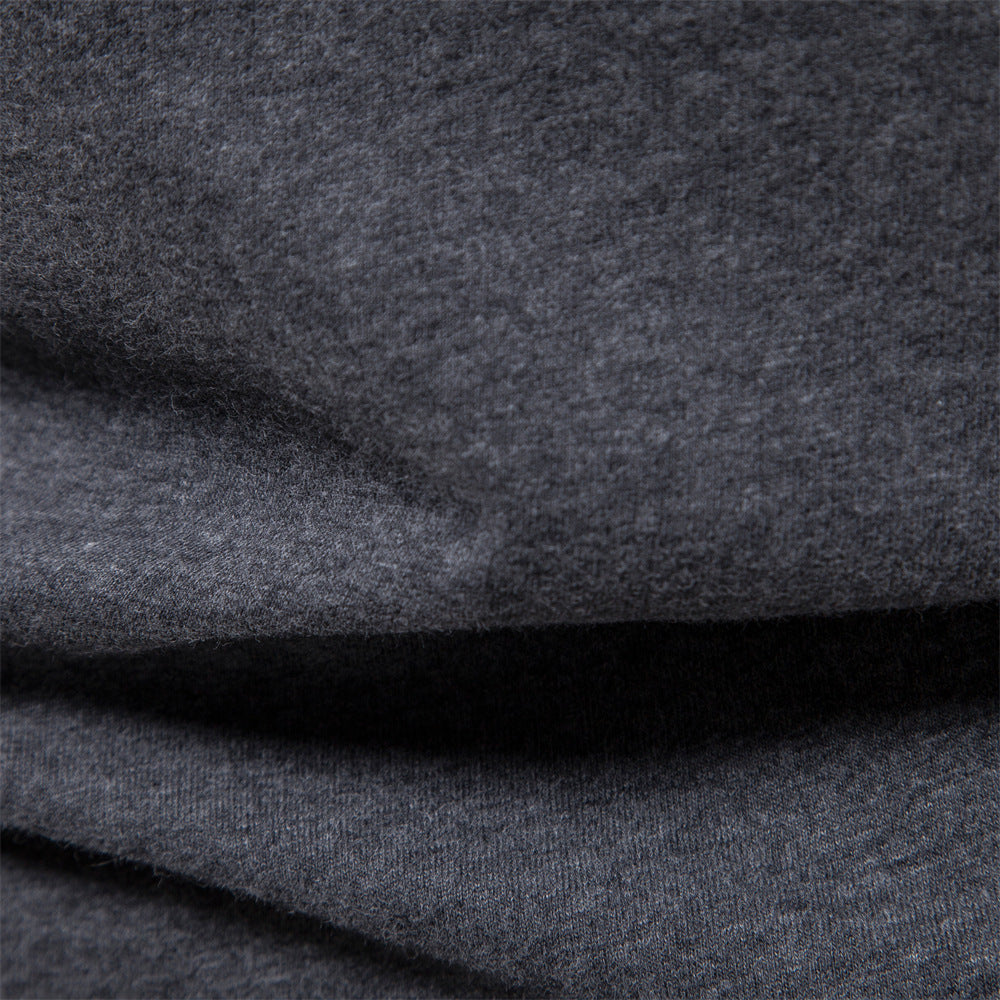 Herren Langarmshirt aus Baumwolle mit einfarbigem Buchstabendruck, lässiges T-Shirt | TS2014
