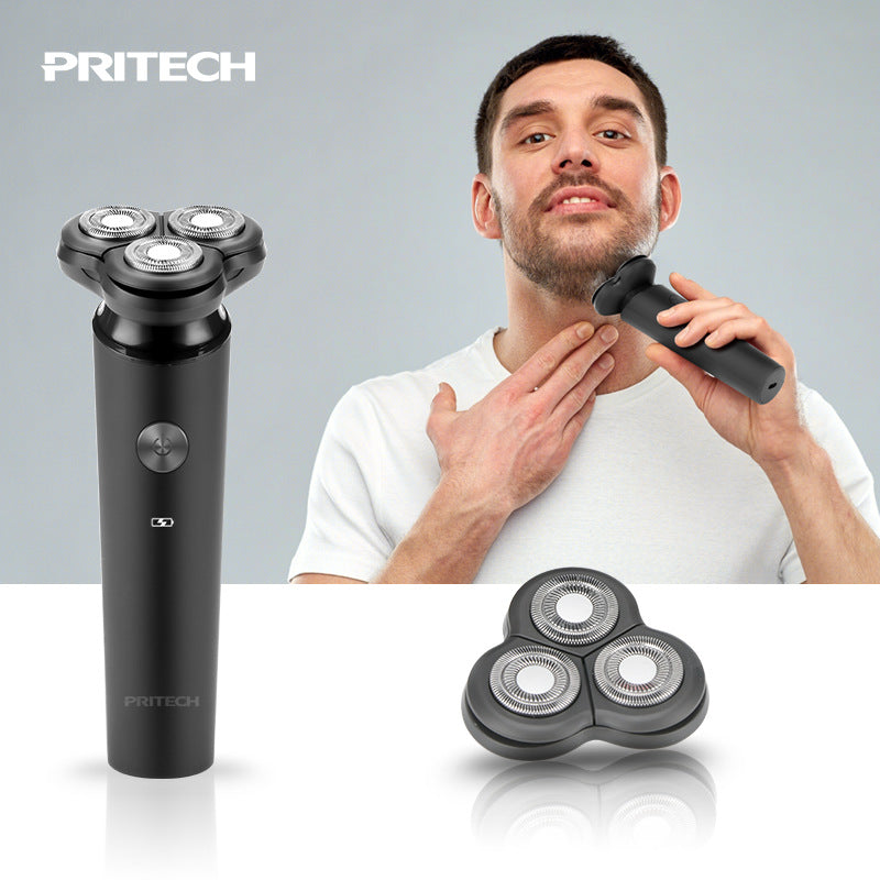 PRITECH Wasserdichter 3D-Schwimm-Bartschneider, USB-C, wiederaufladbarer Nass- und Trockenrasierer | RSM-1938