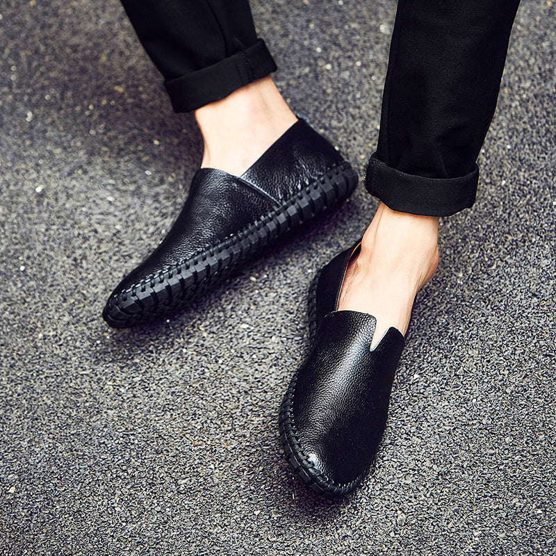 Handgefertigte Gommino Penny Loafer für Herren – Leichte Leder-Fahrerschuhe | Lässige Slip-On-Flats | 955