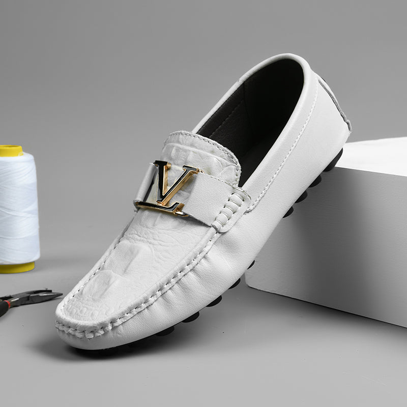 Hochwertige Echtlederschuhe Lässige Slipper Lederschuhe | H9901