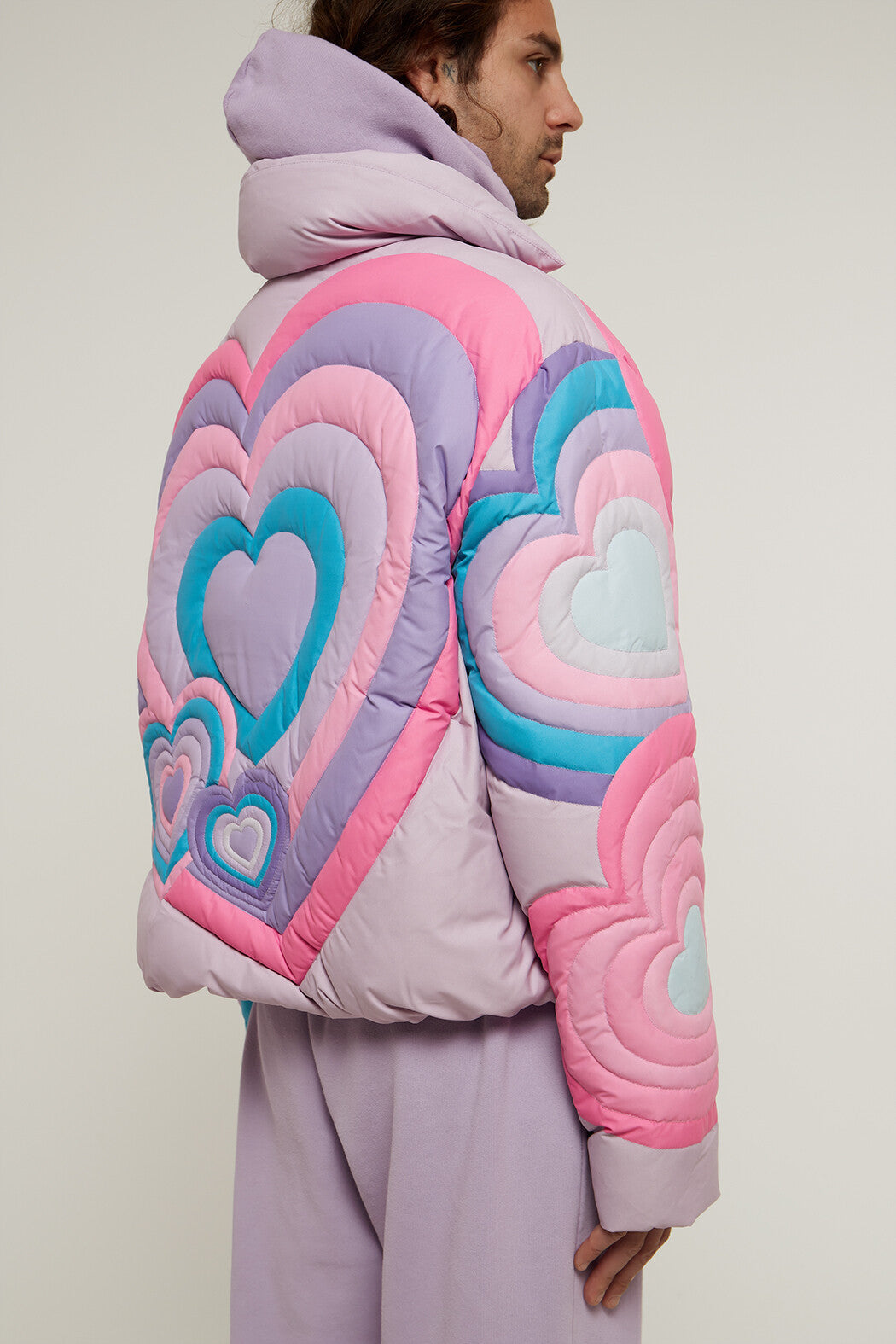 Herrenmode Rainbow Love Reißverschluss Parka Jacken Winter warme Mäntel | G0622