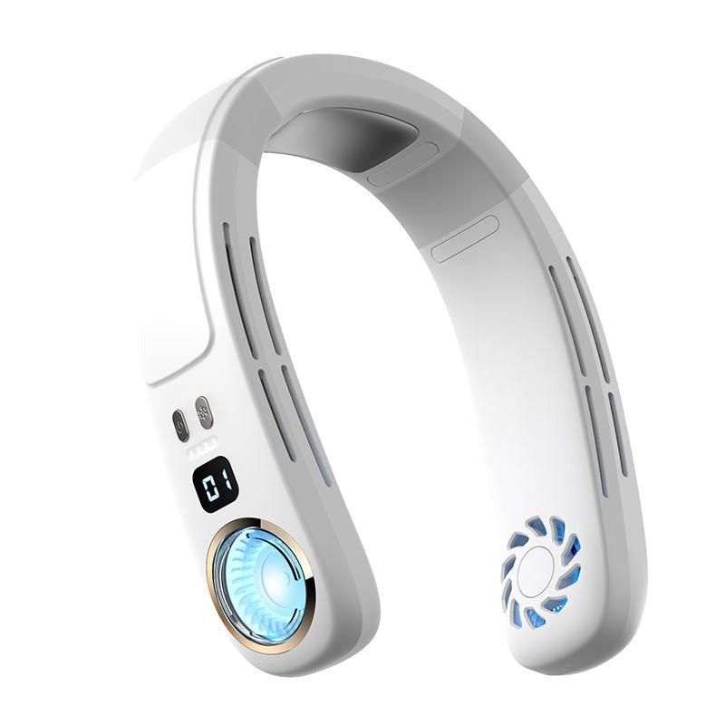 Intelligente Digitalanzeige Sommer-Nackenventilator USB-Handheld Leise Multifunktionale Mini-Klimaanlage ohne Flügel | WY-F21