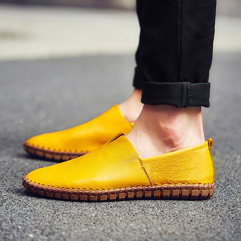 Handgefertigte Gommino Penny Loafer für Herren – Leichte Leder-Fahrerschuhe | Lässige Slip-On-Flats | 955