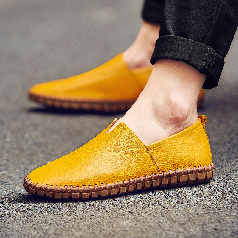 Handgefertigte Gommino Penny Loafer für Herren – Leichte Leder-Fahrerschuhe | Lässige Slip-On-Flats | 955