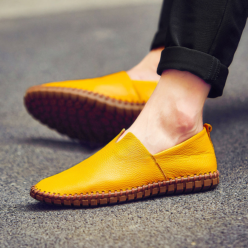 Handgefertigte Gommino Penny Loafer für Herren – Leichte Leder-Fahrerschuhe | Lässige Slip-On-Flats | 955