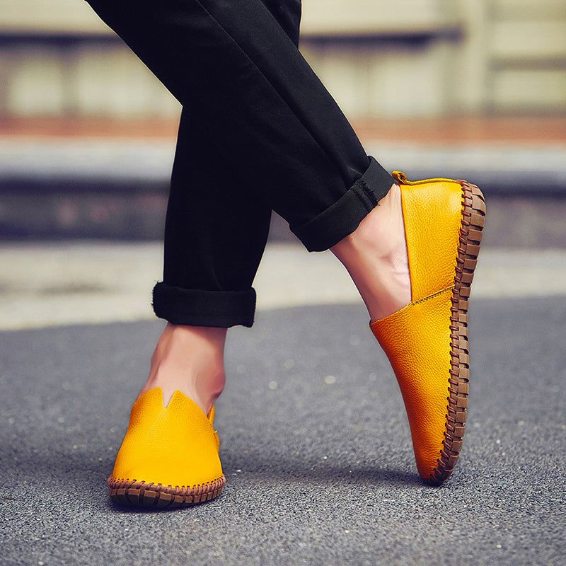 Handgefertigte Gommino Penny Loafer für Herren – Leichte Leder-Fahrerschuhe | Lässige Slip-On-Flats | 955