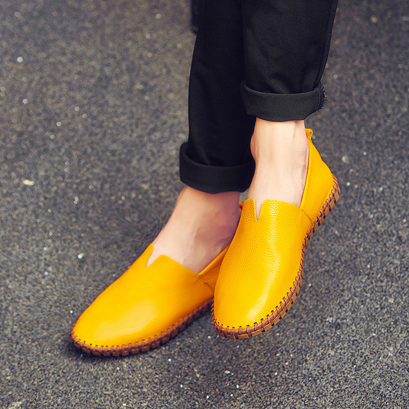 Handgefertigte Gommino Penny Loafer für Herren – Leichte Leder-Fahrerschuhe | Lässige Slip-On-Flats | 955