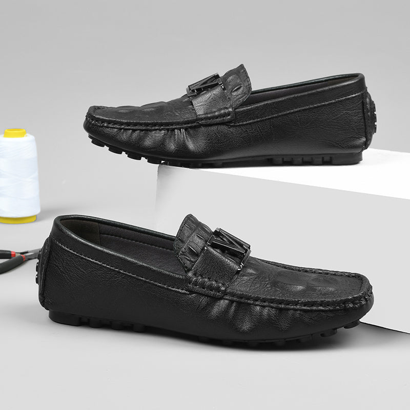 Hochwertige Echtlederschuhe Lässige Slipper Lederschuhe | H9901
