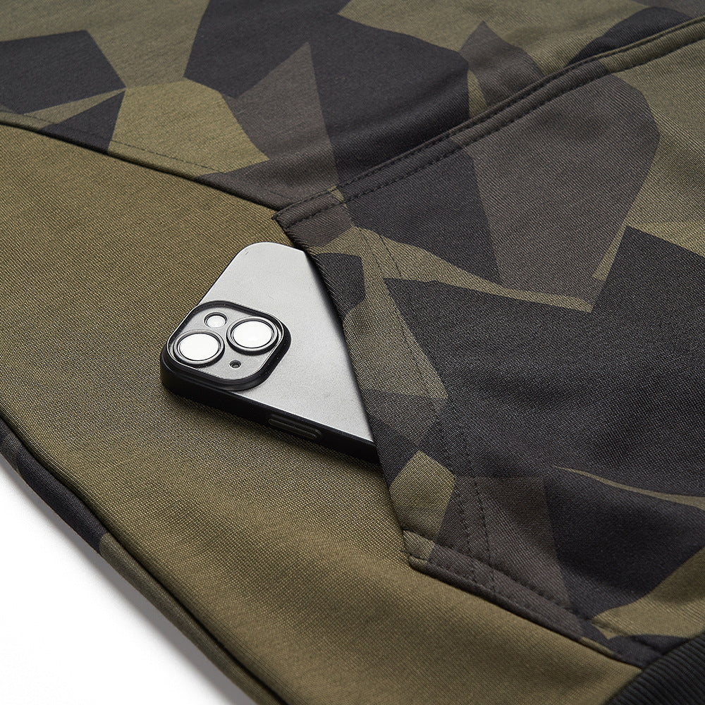 Herren Camouflage Trainingsanzug Locker Camouflage Kapuzen-Jogginghose Zweiteiliges Set | LK68