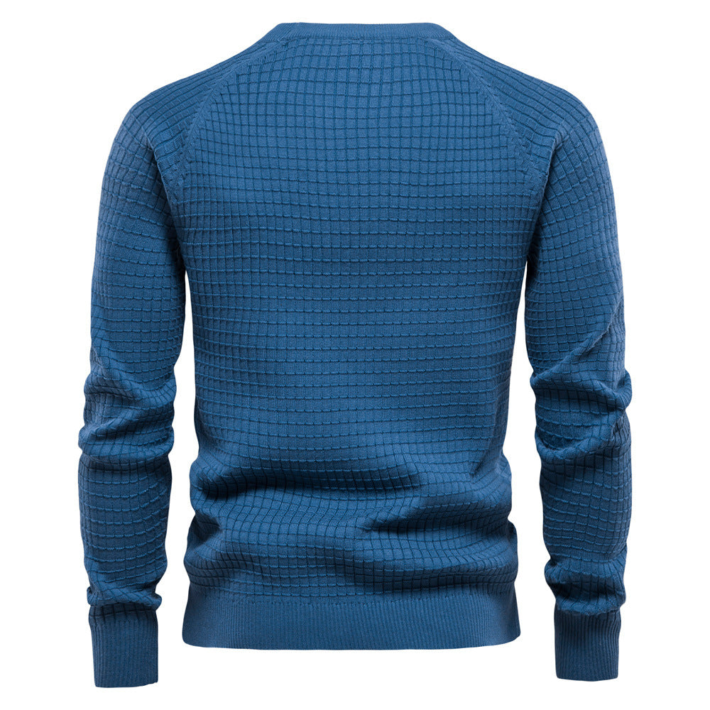 Herren Pullover Lässiger Pullover Einfarbig Langarm Slim Fit Strickpullover | SW68