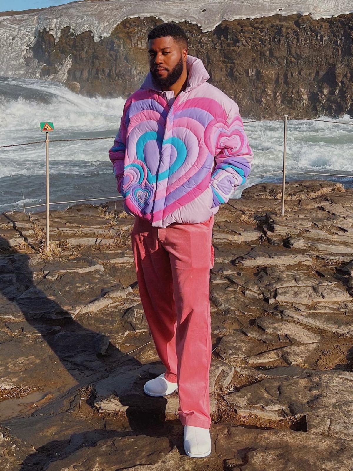 Herrenmode Rainbow Love Reißverschluss Parka Jacken Winter warme Mäntel | G0622