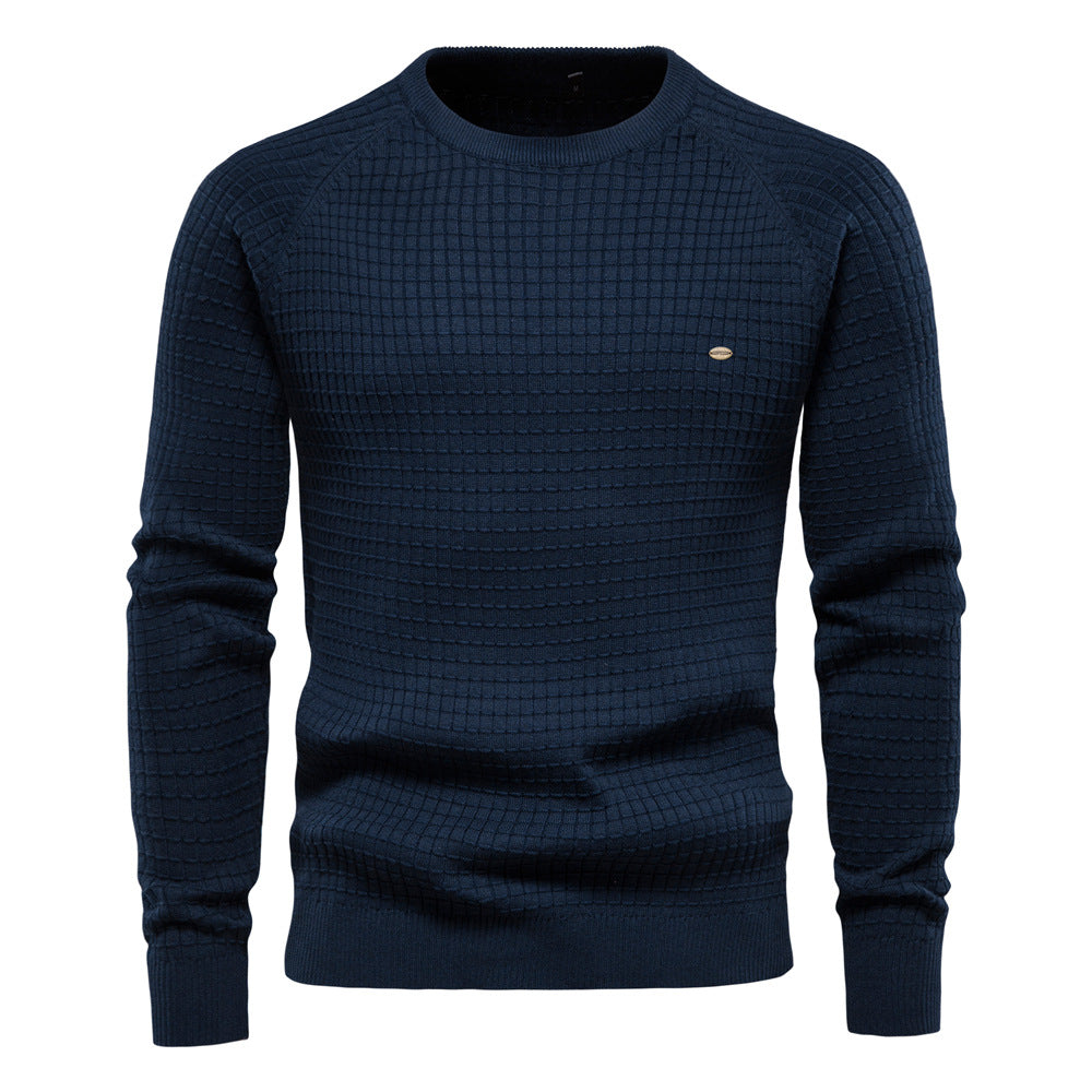Herren Pullover Lässiger Pullover Einfarbig Langarm Slim Fit Strickpullover | SW68