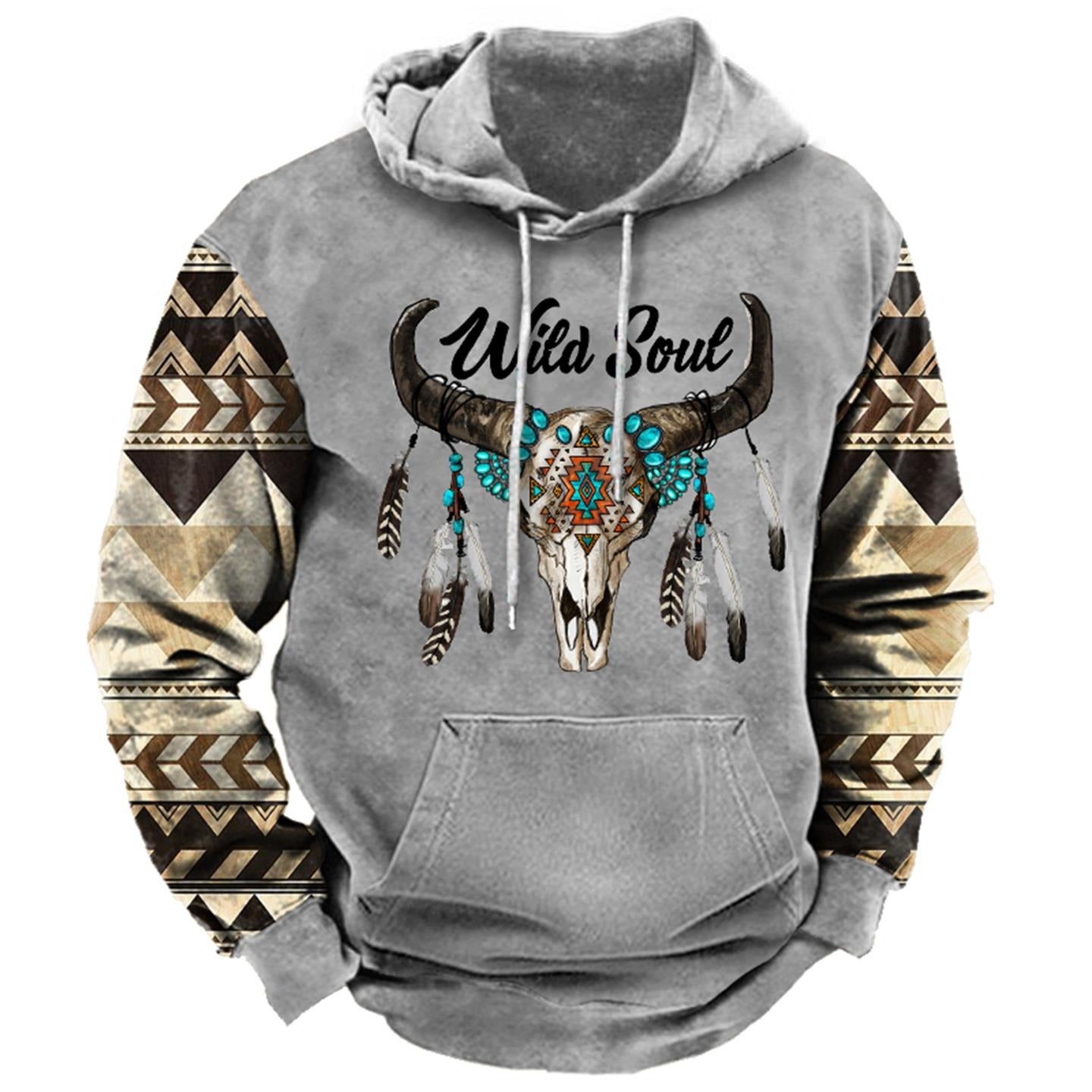 Herrenmode Cowboy Killer Hoodies Langarm Kapuzenpullover Casual Tops Pullover