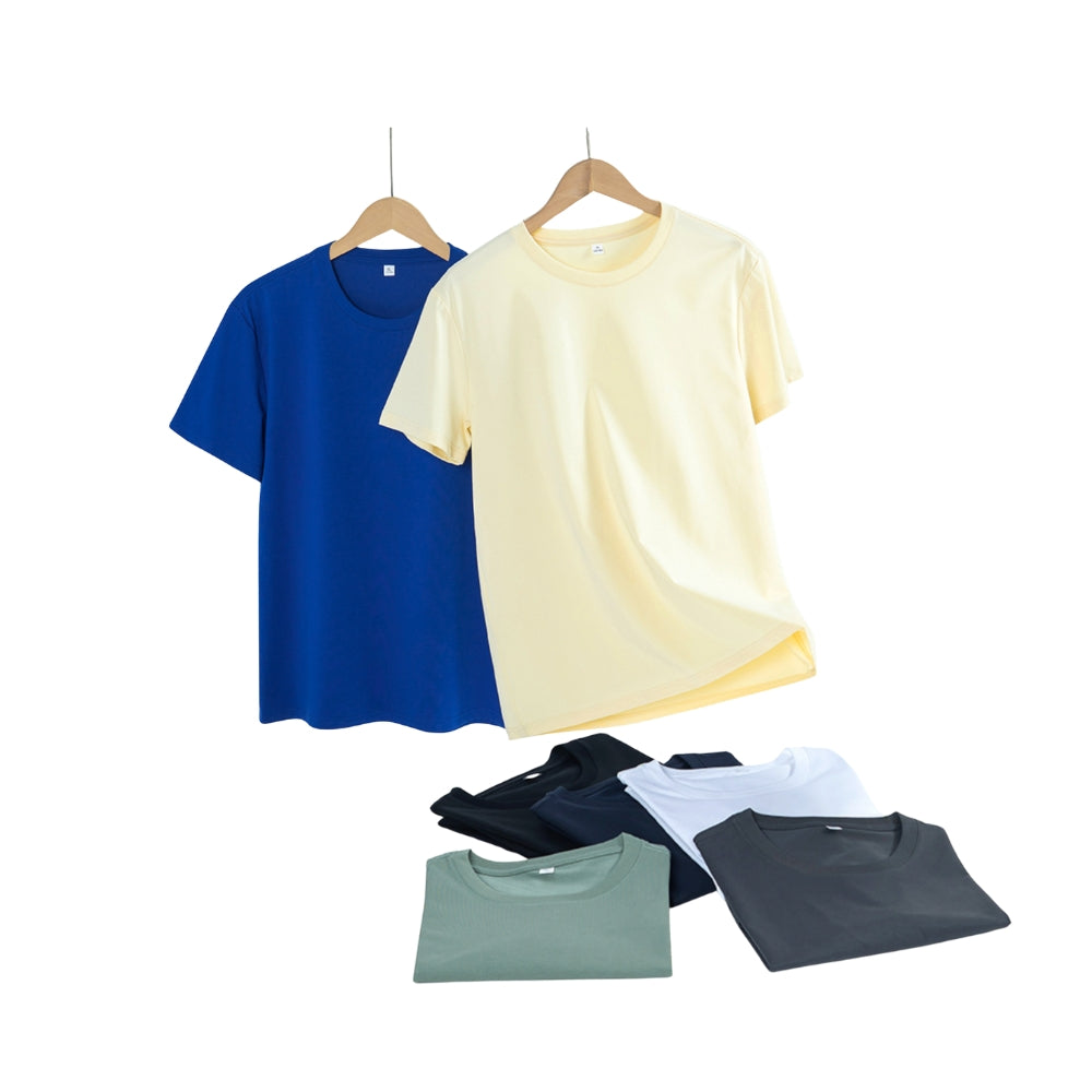 Kühlendes Baumwoll-T-Shirt für Herren (230 g) | Leichtes Sommer-T-Shirt mit Rundhalsausschnitt | L05-0027