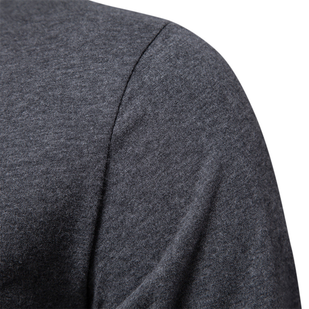 Herren Langarmshirt aus Baumwolle mit einfarbigem Buchstabendruck, lässiges T-Shirt | TS2014