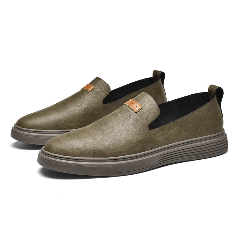 Herrenmode Leder-Fahrerschuhe Freizeitschuhe aus Leder Slipper | 23004
