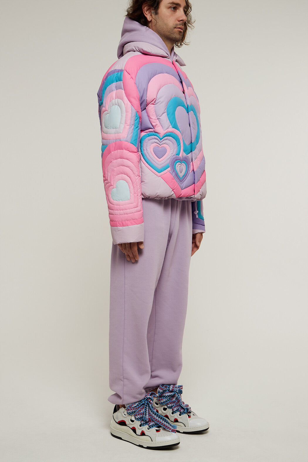 Herrenmode Rainbow Love Reißverschluss Parka Jacken Winter warme Mäntel | G0622