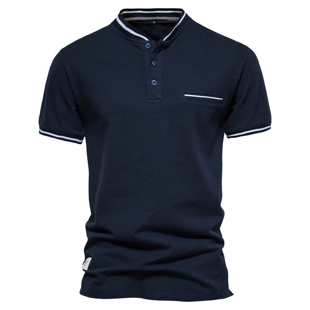 Herren Sommer Slim Casual Fit Einreihiges Kurzarm-T-Shirt | PS651