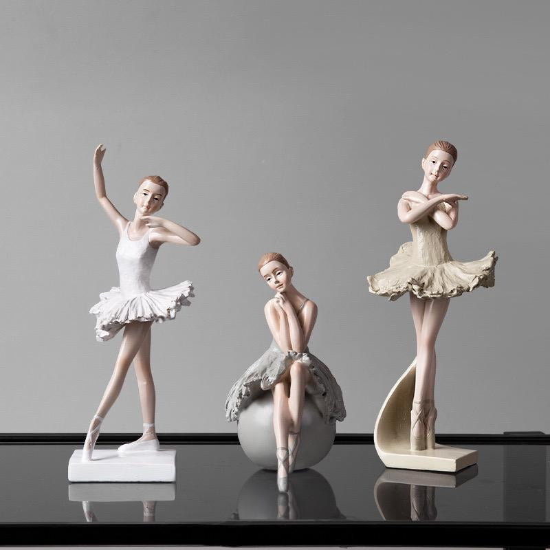Moderne Ballettmädchen-Figur aus Kunstharz, elegante Skulptur für Heimdekoration und Geschenke | RRW2030