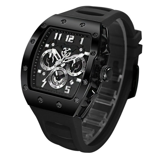 Luxus-Herrenuhr in Weinfassform, wasserdicht, vollautomatisch, mechanisch | G5867