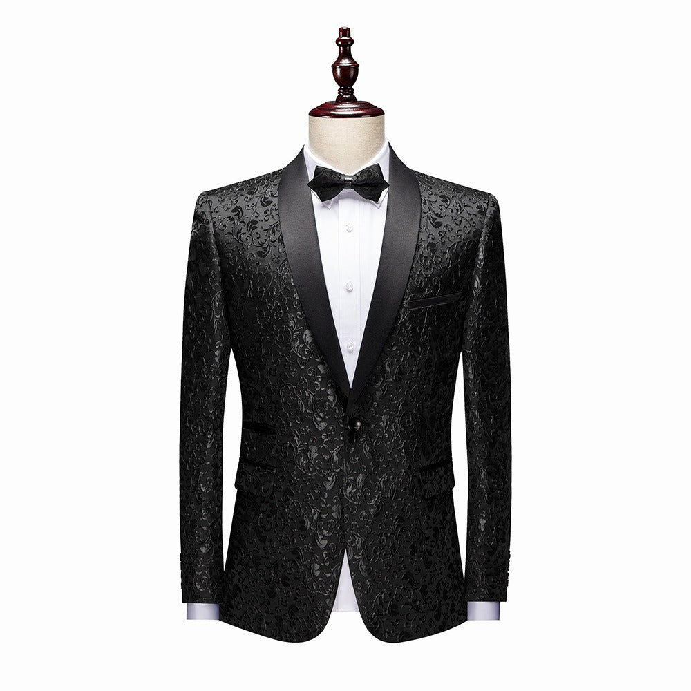 Herren Jacquard Luxus Hochzeitsanzüge Jacken Smoking Bankett Jacquard Blazer | 666