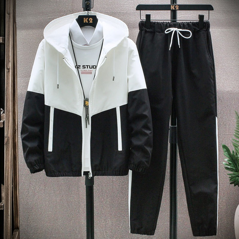 Herren Trainingsanzug Jogging Set 2-teilig Gym Fitness Winddicht Sweat Suit Jacken Set | TZ7801