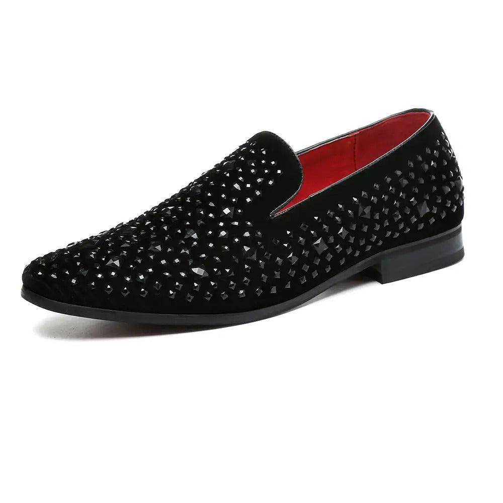 Herren Diamond Wingtip Loafers Casual Hochzeitsschuhe | A2362