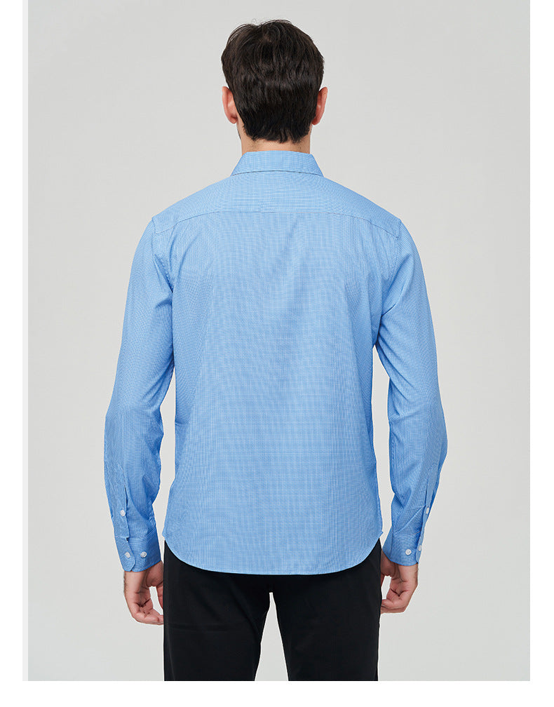 Herrenhemden Langarm Elastisch Falten Formelle Business Camisas Shirts | A7