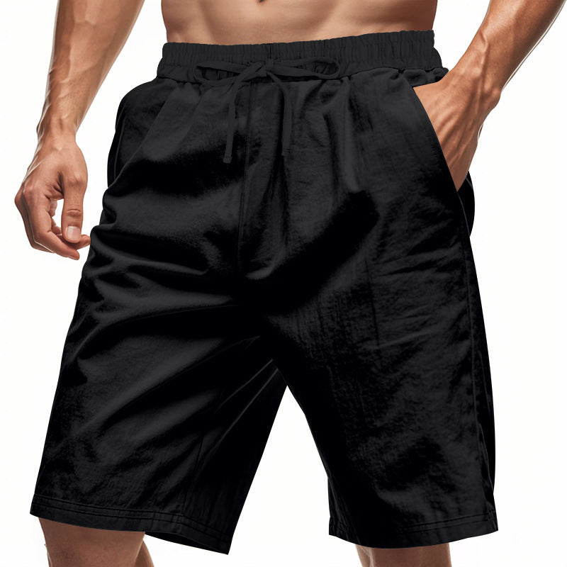 Leichte Strandshorts aus Leinenmischung für Herren – Relaxed Fit 5-Zoll-Freizeitshorts | WW-2