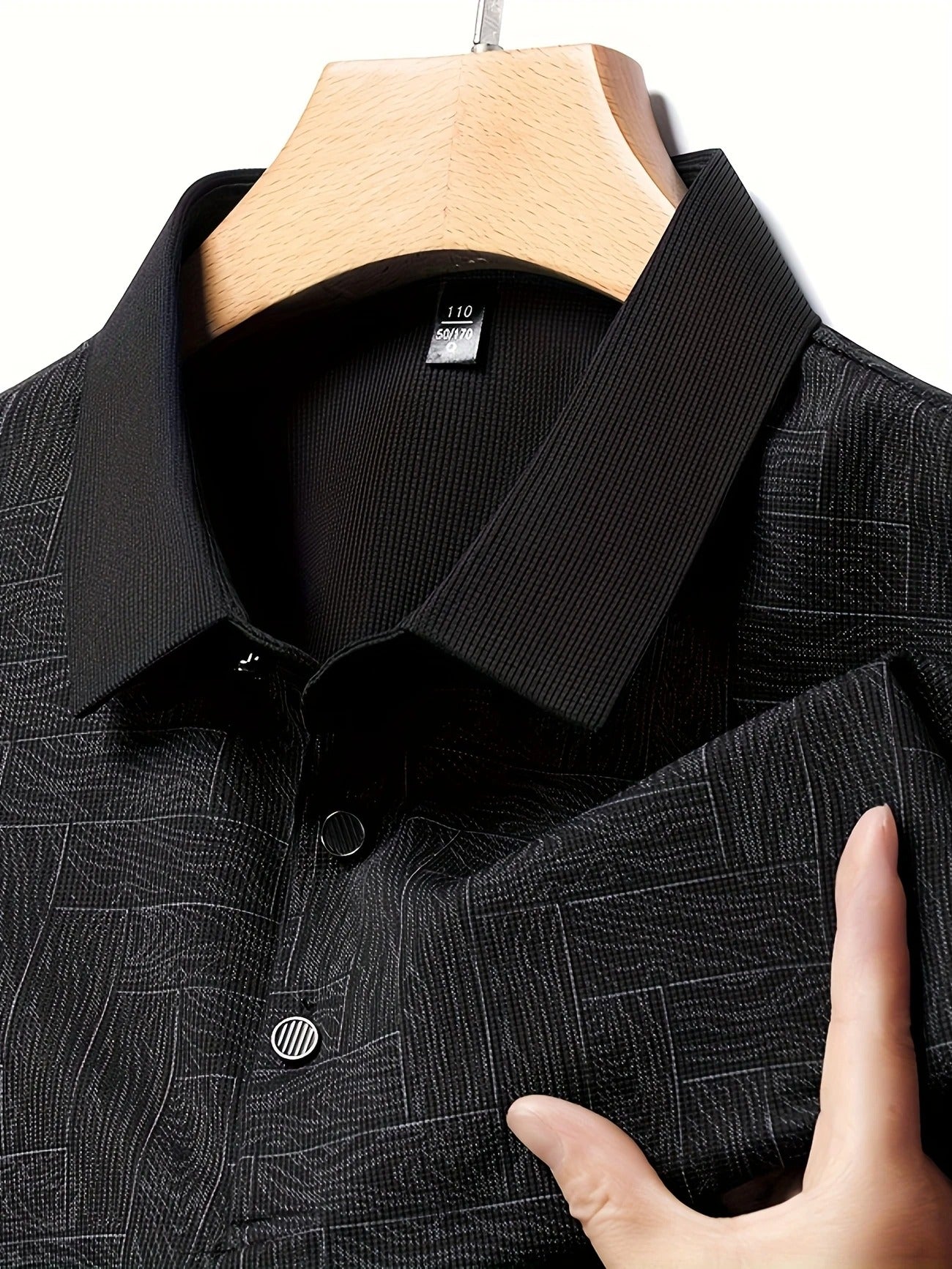 Leichtes Sommer-Golfhemd für Herren, lässiges Button-Up-Kurzarmhemd | Q135