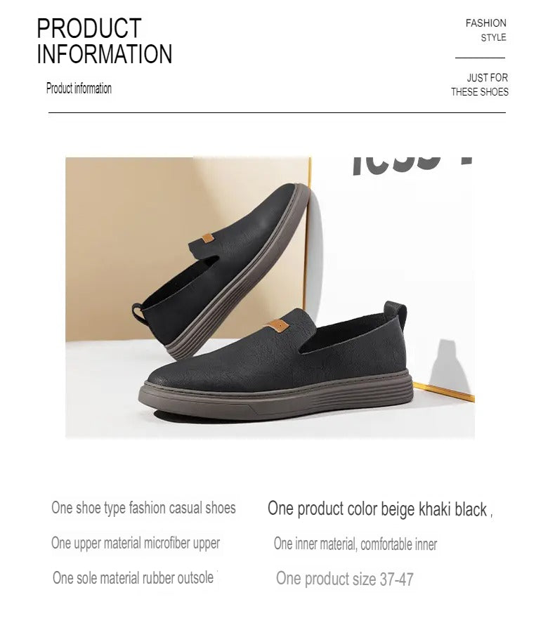 Herrenmode Leder-Fahrerschuhe Freizeitschuhe aus Leder Slipper | 23004