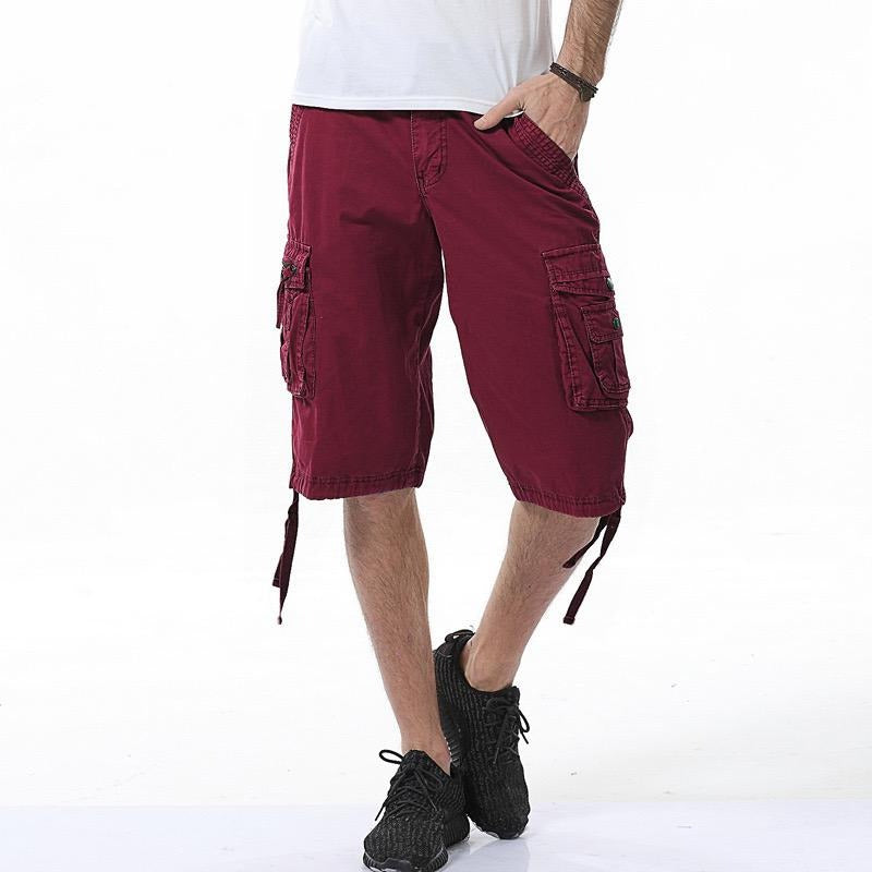 Übergröße Herren Cargo Combat Shorts Baumwolle Vielseitige Halbhose Twill Knie 3/4 Short Große Größe Taille von 36" - 48" | A082